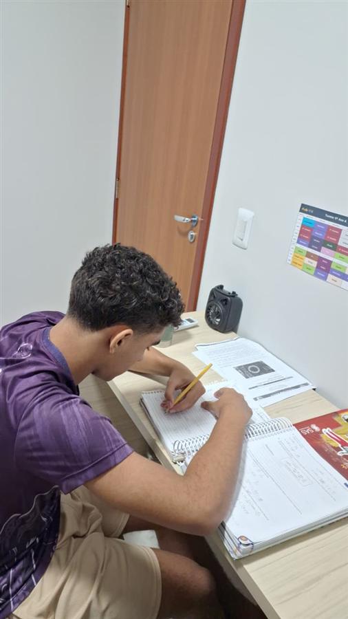 Aluno estudando